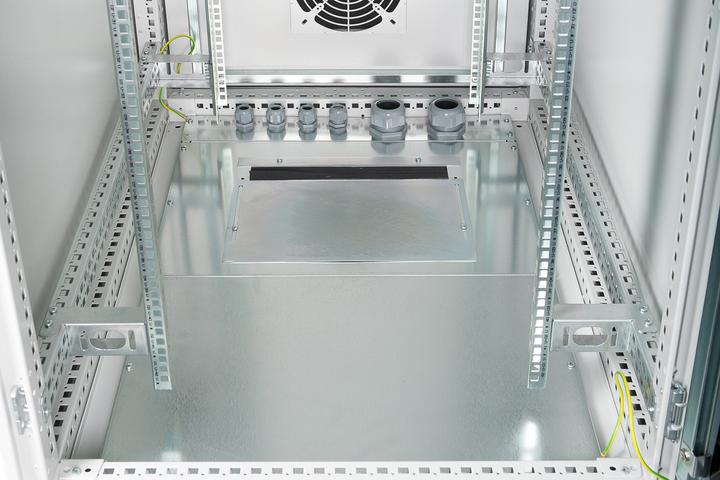 Produktbild Digitus 42HE Netzwerkschrank Indoor IP55 2100x800x1000 mm Hartglastur inkl. Sockel Grau RAL 7035 (10.87 HE, 19 Zoll Rack)