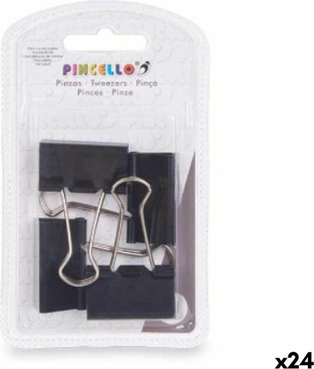 Actual product image Pincello Staples Clip large black metal (24 pieces) (24 x)