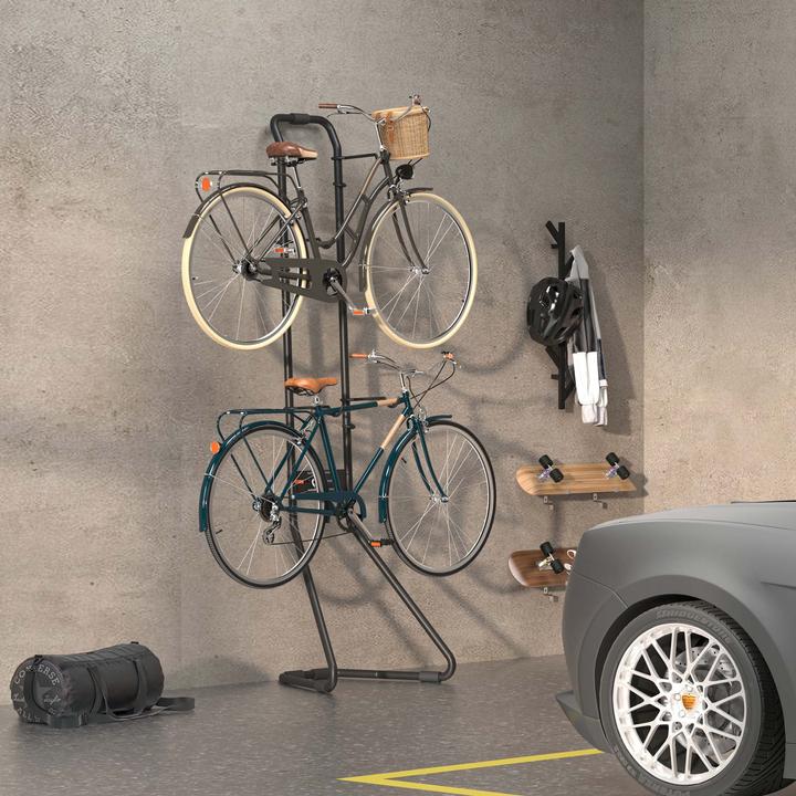 Produktbild Wiltec Universal Fahrradständer für 2 Fahrräder 66,5x55,8x219cm Fahrradhalter