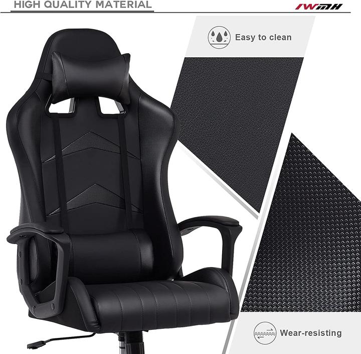 Produktbild IWMH Gaming Stuhl in Schwarz