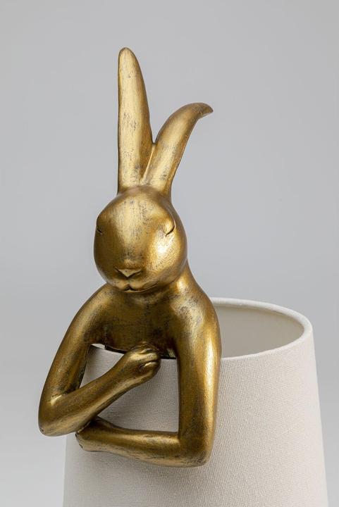 Actual product image Kare Design Table lamp Animal Rabbit Gold / White 50cm (E14)