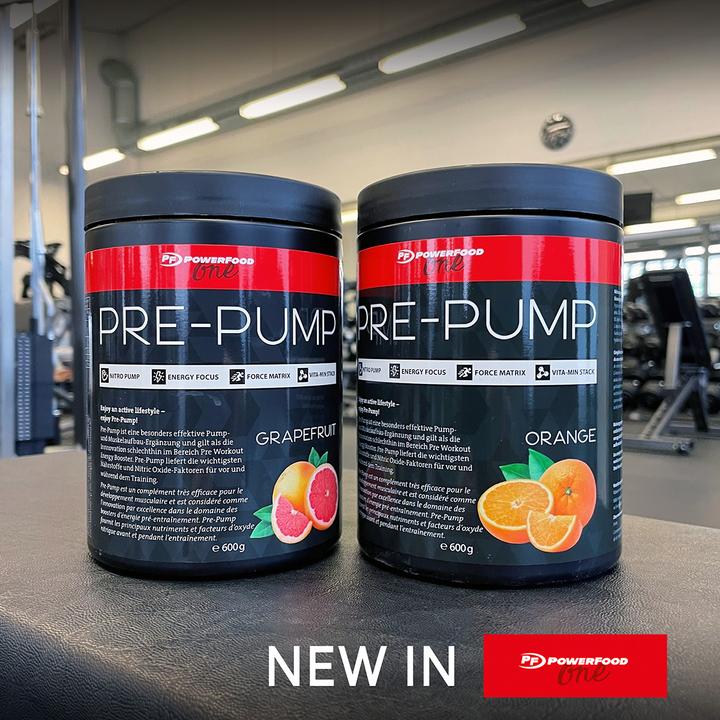 Produktbild PowerFood One Pre-Pump (Orange, 1 Stk., 600 g)