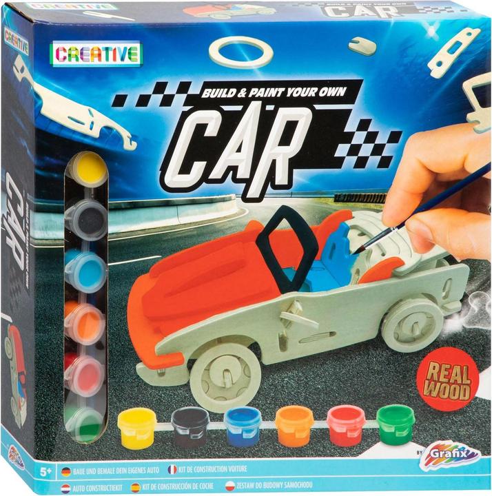 Immagine prodotto Grafix Set di costruzioni e pittura in legno - auto