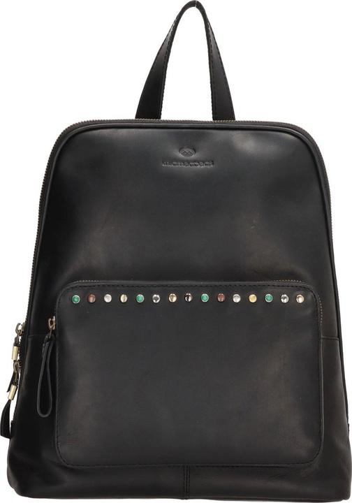 Actual product image Micmacbags Hide & Stitches Masterpiece Backpack - Black - 100% Leather