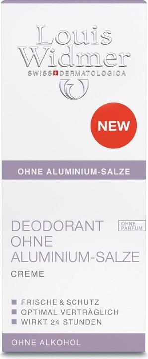 Actual product image Louis Widmer Deodorant Cream Without Aluminum Salts Non Parfumé (Crème, 40 ml)