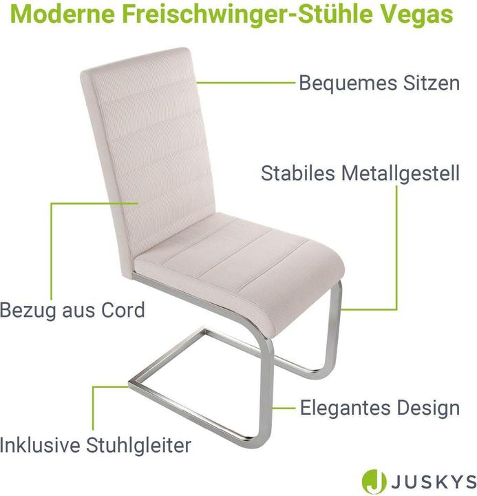 Actual product image Juskys Vegas cantilever chair