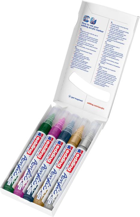 Produktbild Edding Acrylmarker 5100 (Mehrfarbig, 3 mm, 5 x)