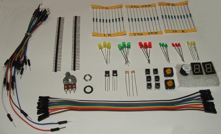 Play-Zone Componenti Starter Set di base per progetti FPGA o Arduino (Kit elettronica)
