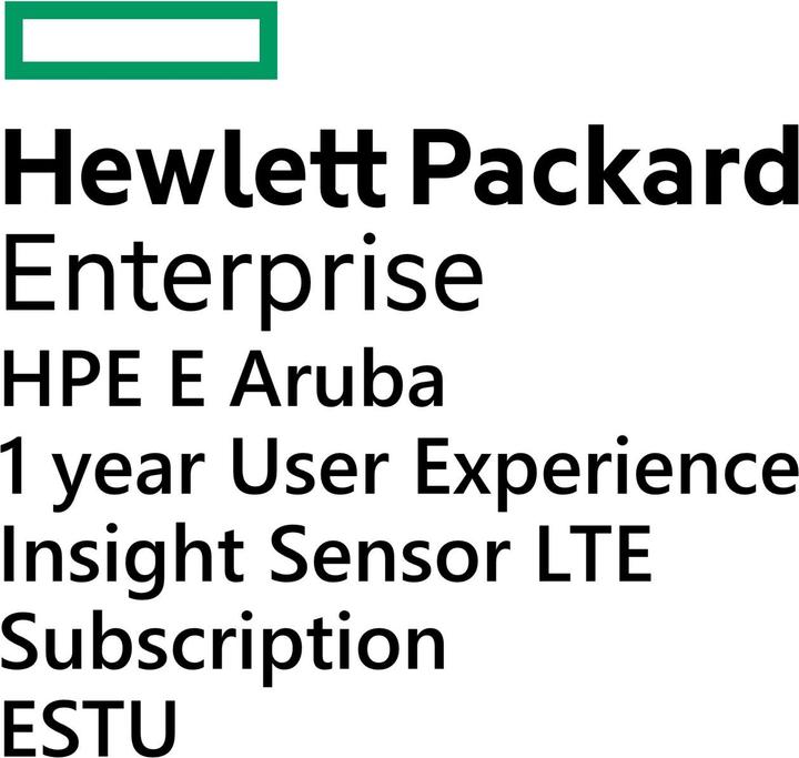 Image du produit HPE E Aruba 1yr Usr Experience Insight Sensor LTE Subscription E-STU (1 Dispositifs, 12 mois)
