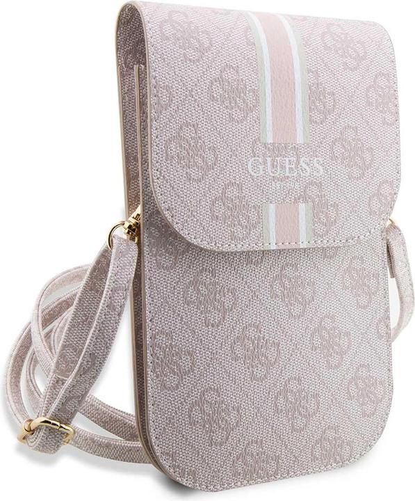 Produktbild Guess PU 4G Printed Stripes Phone Bag - pink
