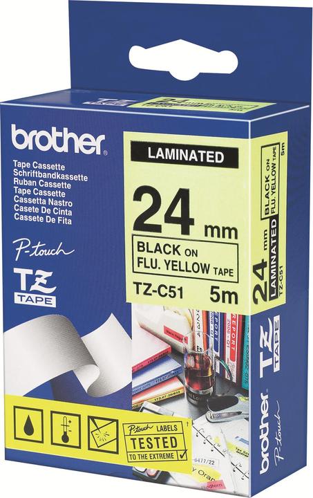 Actual product image Brother Tze-C51 (2.40 cm, Black)