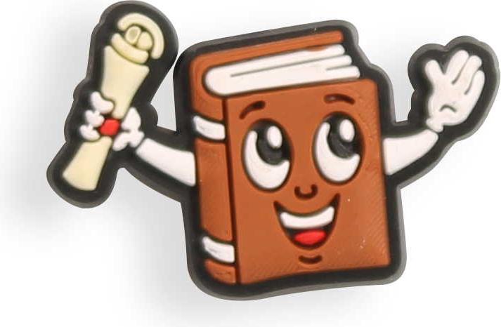 Actual product image PhoneLook Trendy 3D stickers for silicone cover with holes Happy Brown Book