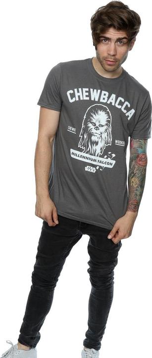 Actual product image Star Wars Mens Collegiate Chewbacca Heather T-Shirt (L)