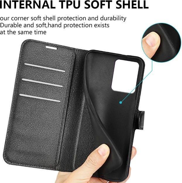 Actual product image MU Classic Litchi Leather Bookcover Series (Xiaomi Redmi Note 13 4G)