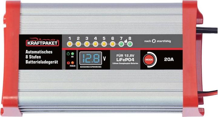 Immagine prodotto Dino KRAFTPAKET LifePo4 20A 136342 Caricabatterie da auto 12V (12V, 20 A)