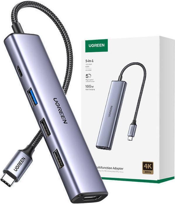 Immagine prodotto Ugreen Adapteris Hub CM478 (USB-C, 5 Porti)