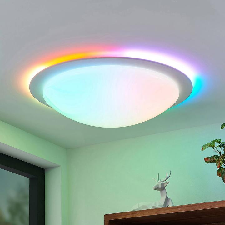 Produktbild Lindby Aurela LED-Deckenlampe CCT RGB Ø 58,5 cm (2800 lm)