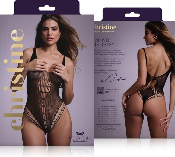 Produktbild Christine Le Duc Stretch Fishnetbody Amorelie schwarz (One Size)