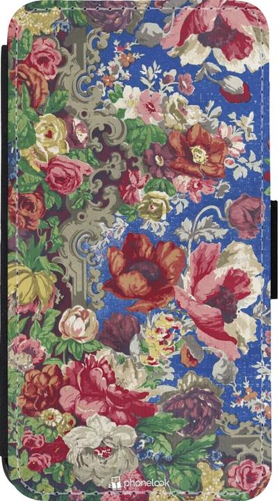 Immagine prodotto PhoneLook Portafoglio Coque noir Vintage Art Flowers (Apple iPhone 13 mini)