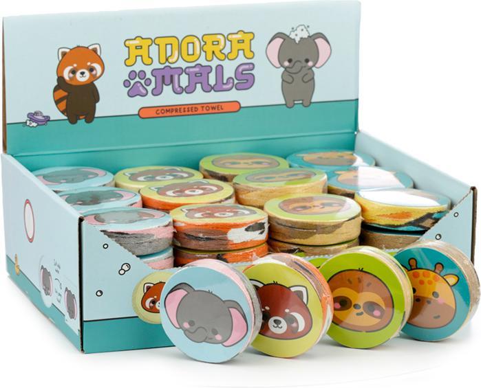 Produktbild Puckator Adoramals Wildtiere Komprimiertes Reisehandtuch Waschlappen