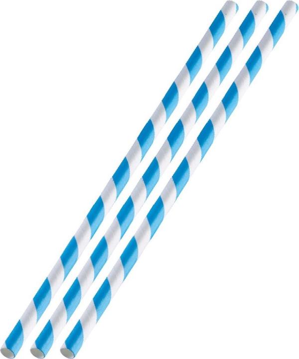 Westmark 50 Papier-Trinkhalme, blau-weiss, 19,7 cm, 50 sb (50 x)