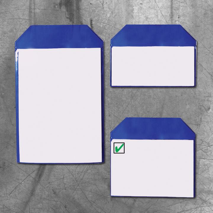 Produktbild Brady Grosse Einschubhüllen (Magnettaschen) mit magnet. Streifen, Vinyl, Blau, 157 x 220 mm (10er
