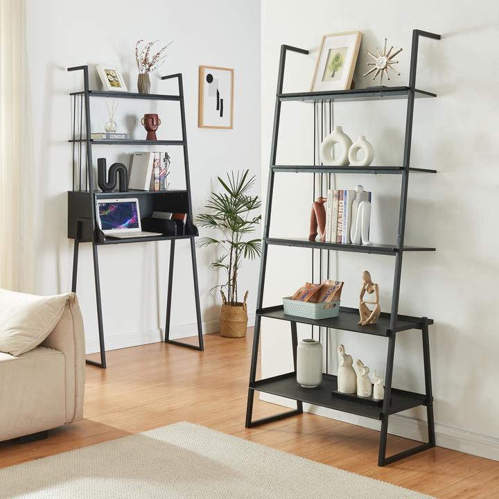 Image du produit En.Casa Ensemble de meubles Storfjord 2 pcs. 1x bureau, 1x étagère à échelle