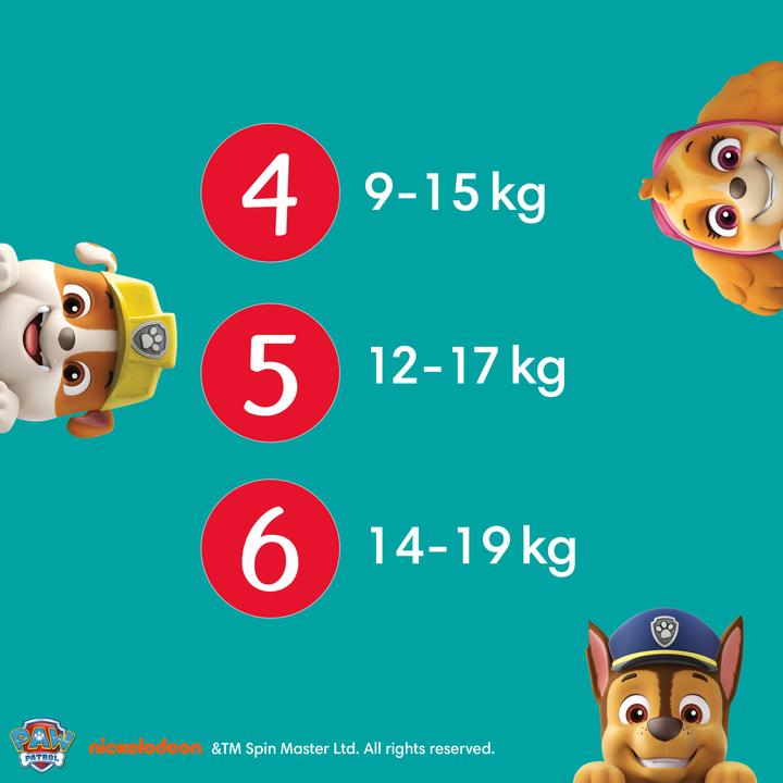 Actual product image Pampers Baby Dry Paw Patrol (Size 6, Pack, 19 Piece)