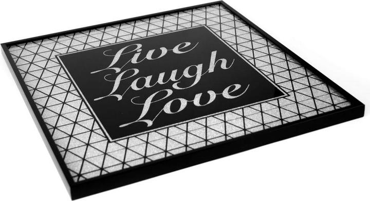 Immagine prodotto Trenddeko Live-Laugh-Love - Silver Glitter (40 x 40 cm)