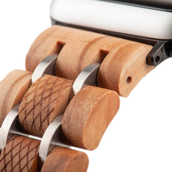 Actual product image Natura Punto Wood bracelet Apple Watch ebony light brown with stainless steel finish (20 mm, Ebony, Apple Watch)