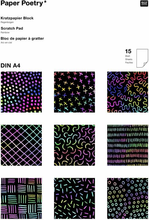 Produktbild Rico Design Kratzpapier Block Regenbogen.A4.500044 (1 x)