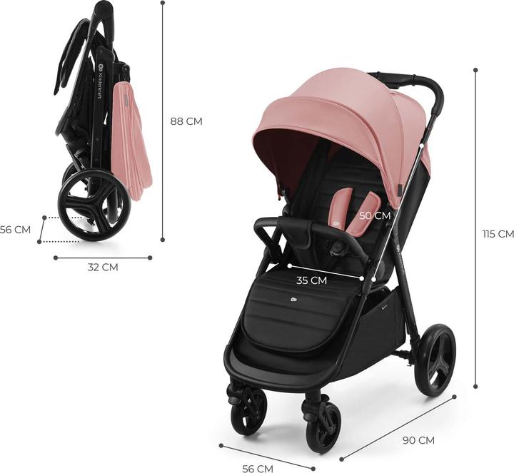 Produktbild KinderKraft Baby Stroller RINE VITAL PINK
