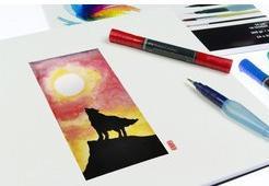 Actual product image Kangaro Watercolour block A3 16 sheets 300 gram cream white (16 x)