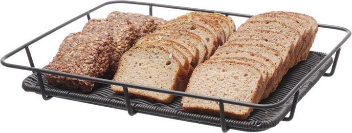 Actual product image Hendi Bread basket with stainless steel rim,, light grey, 400x300x(H)50mm