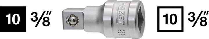 Immagine prodotto HAZET Prolunga 8821-1 ∙ Attacco quadro, cavo, 10 mm (3/8 di pollice) ∙ Attacco quadro, massiccio, 1…