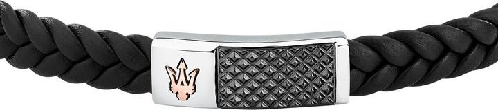 Produktbild Maserati Armband (19 cm, Edelstahl, Leder)