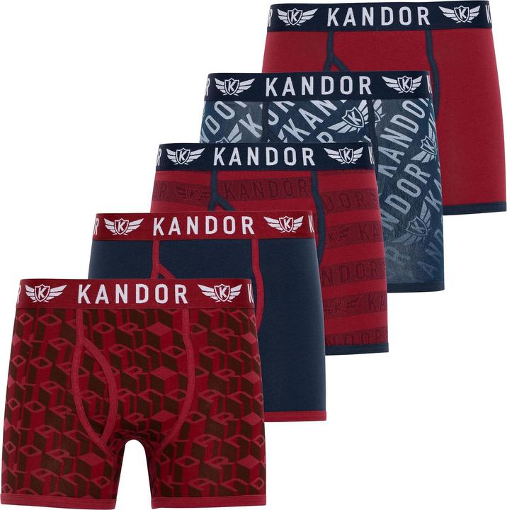 Actual product image Kandor Mens Lingo Boxer Shorts (Pack of 5) (XXL, 5-pack)