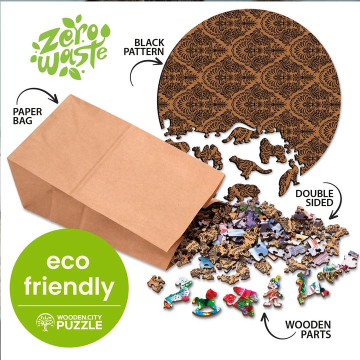 Immagine prodotto WoodenCity Puzzle di legno M Tigre colorata (150 pezzi)