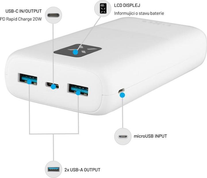 Actual product image Fixed Zen USB-C PD 20W Power Bank 20,000 mAh (20000 mAh, 22.50 W, 22.50 Wh)