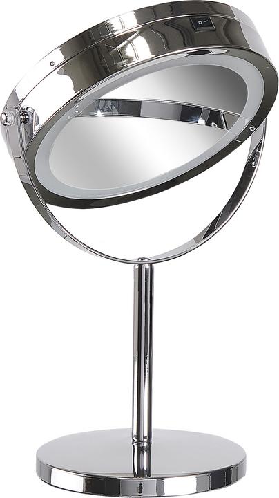Produktbild Beliani Kosmetikspiegel silber mit LED-Beleuchtung ø 20 cm VERDUN