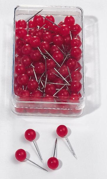 Produktbild Nobo Reissnägel Rot, 100 Stück (100 Stück, 20 mm)