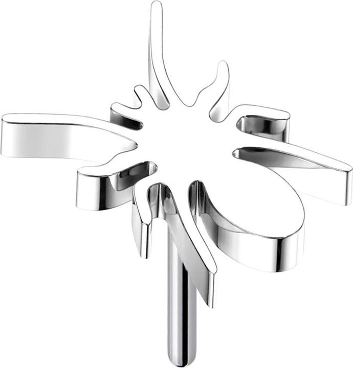 Star Piercing Threadless Spinne silber (ohne Messing, Titan G23)