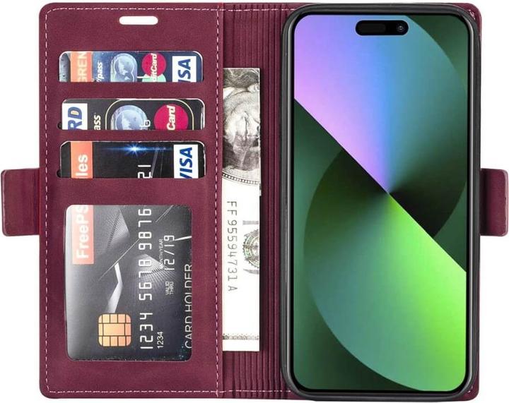 Actual product image N.Bekus iPhone 15 Pro Max - Flip Case Cover wine red (Apple iPhone 15 Pro Max)