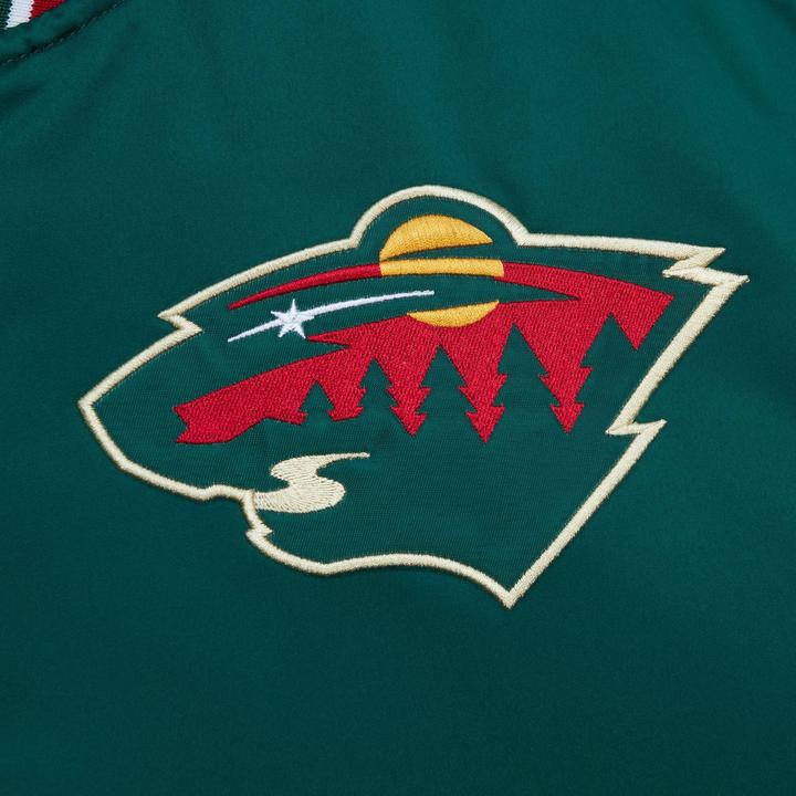 Actual product image Mitchell & Ness M&N Heavyweight Satin Jacket NHL Minnesota Wild - XL (XL)