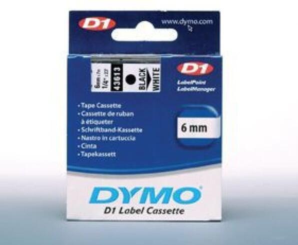 Produktbild Dymo S0720780 Standardband (0.60 cm, Schwarz)