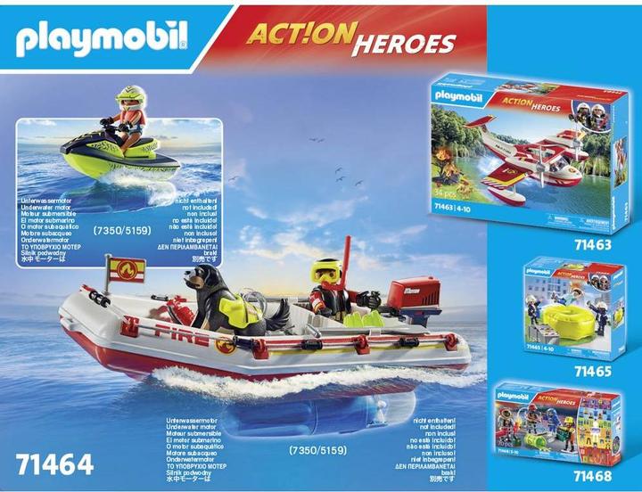 Produktbild Playmobil Feuerwehrboot mit Aqua Scooter (71464)
