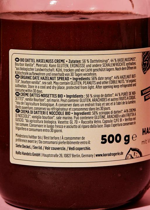 Produktbild KoRo Bio Dattel Haselnuss Creme (3000 g)