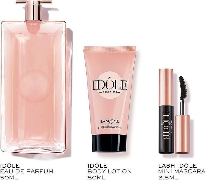 Produktbild Lancôme Idôle 50ml Set Idôle Eau de Parfum 50ml + Idôle Power Cream 50ml + Lash Idôle Mascara Mini (Körperpflegeset, Parfum set)
