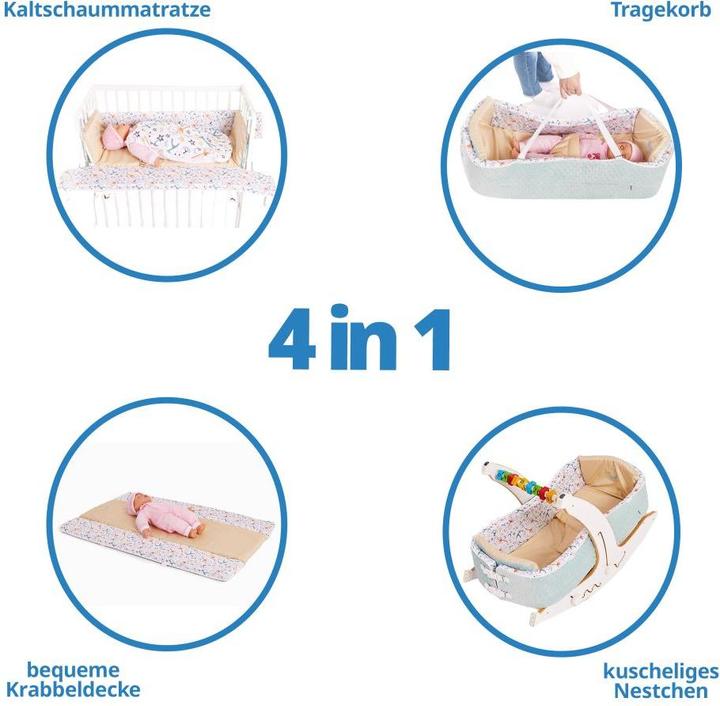 Actual product image QuarttoLino 4 in 1 baby nest for high chair from birth Baby nest & bed snakes