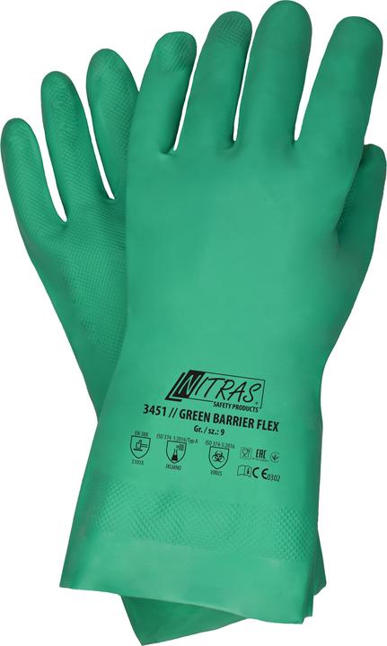 Produktbild Nitras Chemikalienschutzhandschuhe Green Barrier Flex Grösse 11 grün EN 388 PSA-Kategorie III (11)